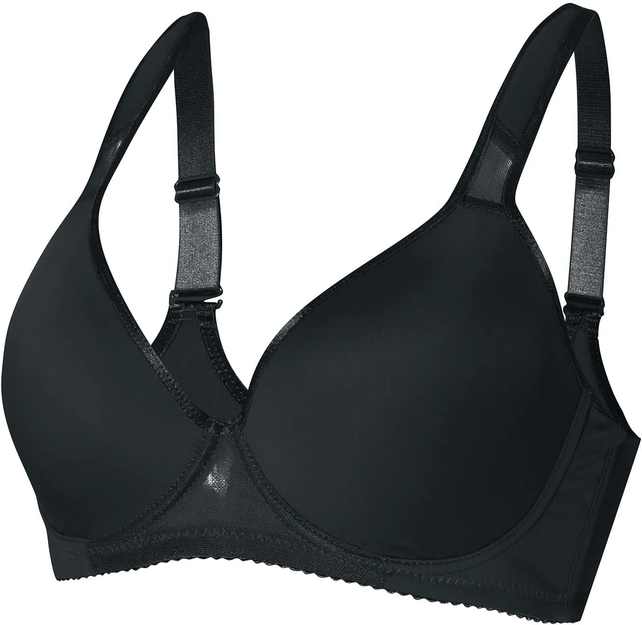 Bras for Women No Underwire V Neck Bralettes for Women Cloud Feel Everyday T Shirt Bra Stretchable Straps Bra
