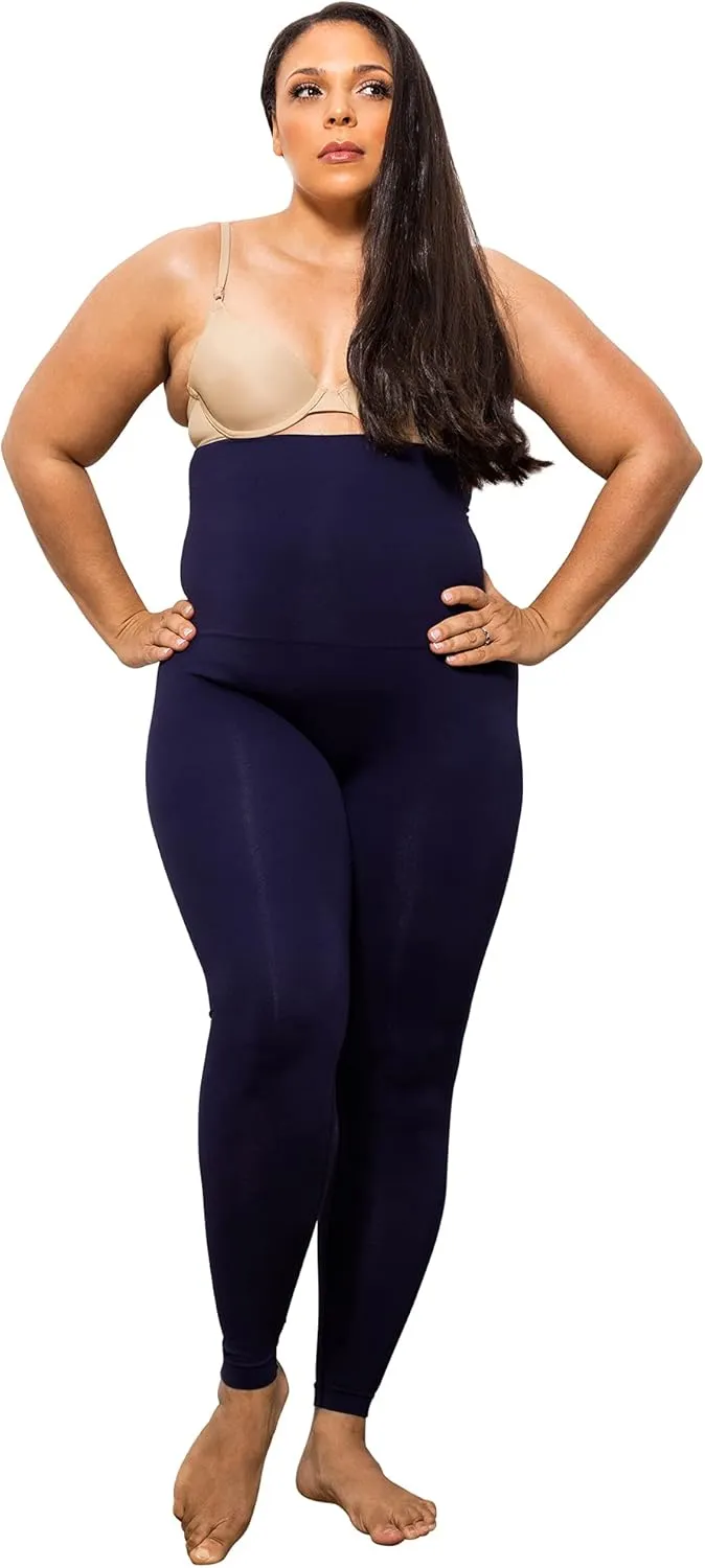 Farmacell High Waisted Leggings for Women Anti-Cellulite Made in Italy - Seamless Tummy Control Shapewear - 609Y