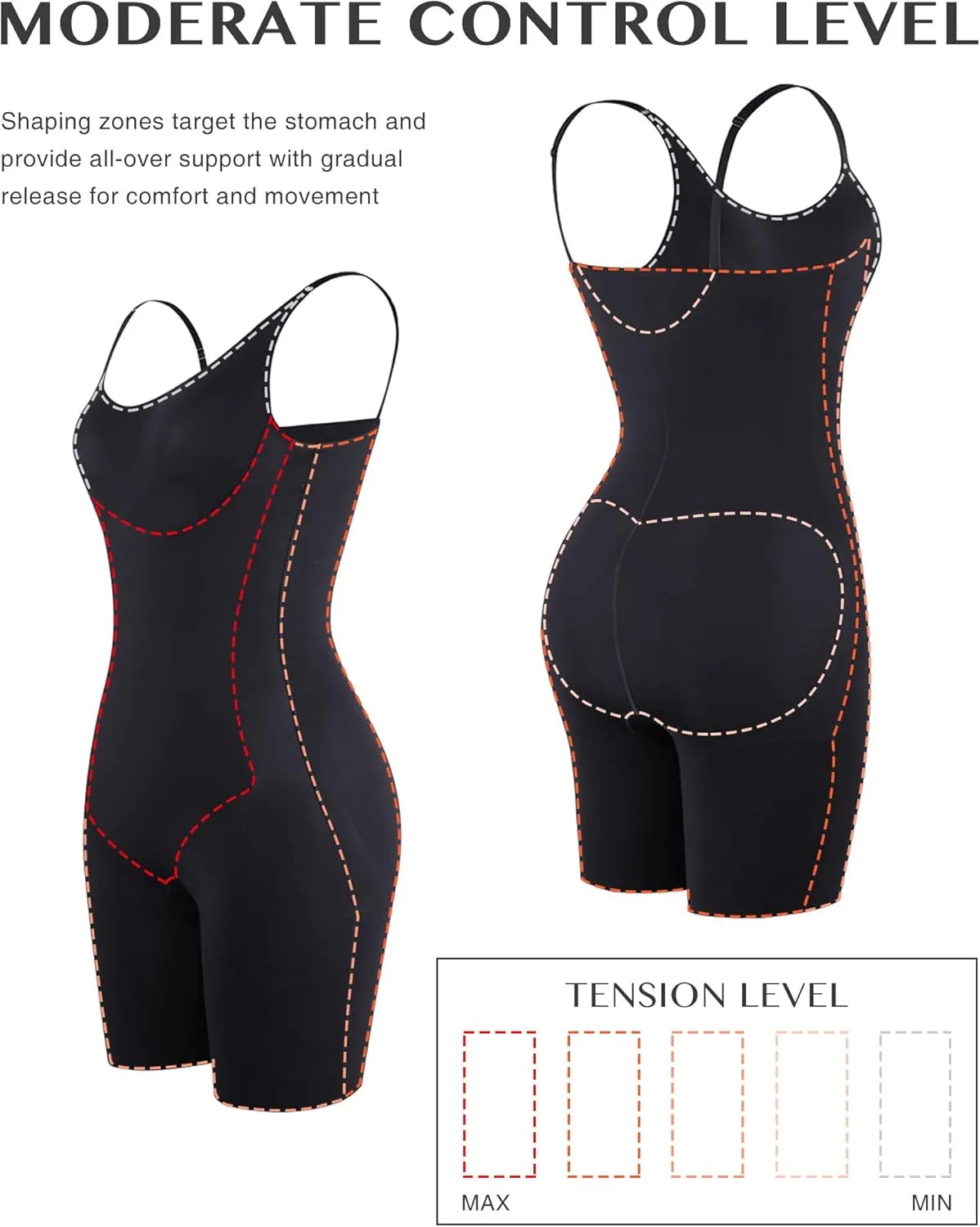FeelinGirl Shapewear Bodysuit for Women Full Body Shaper Tummy Control Butt Lifter Shape Wear Shorts