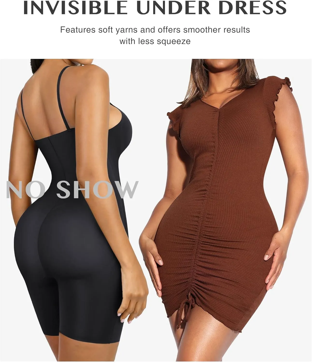 FeelinGirl Shapewear Bodysuit for Women Full Body Shaper Tummy Control Butt Lifter Shape Wear Shorts
