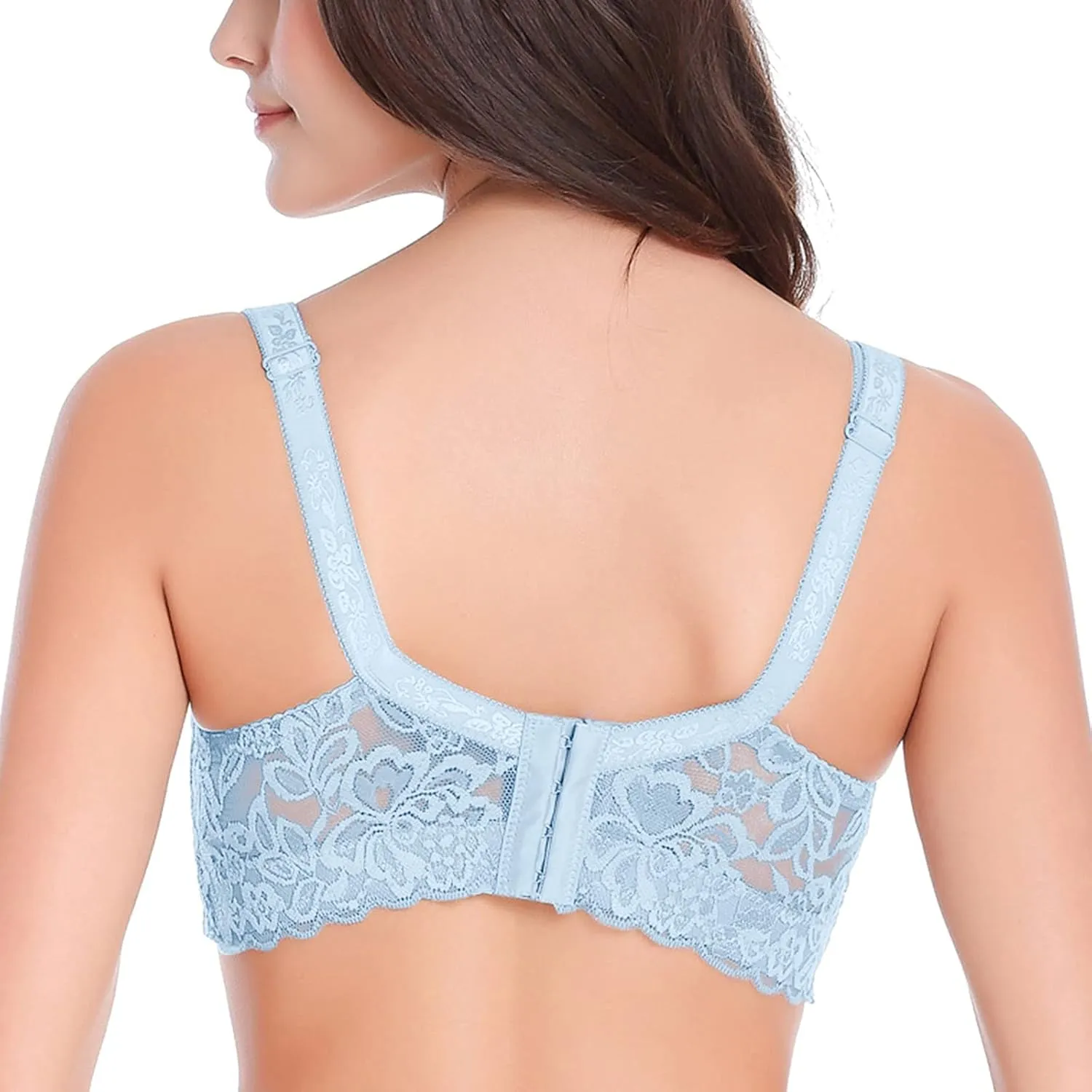 Lace Bralettes Womens Plunge Wireless Bras Camisole Tops Cami Strappy Sexy Soft Push Up Bras with Support