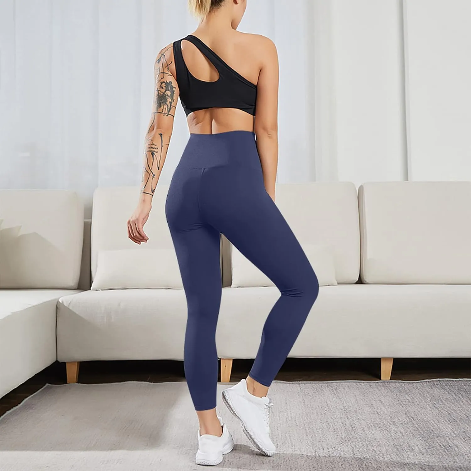 tuduoms Tummy Control Leggings for Women Body Shaping High Waist Corset Waist Cincher Trainer Yoga Pants for Working Out