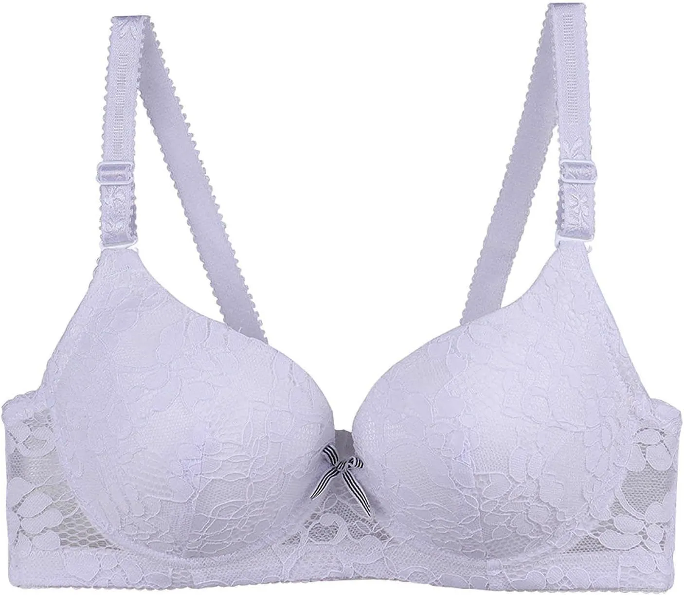 Women Bras No Underwire Push Up Floral Lace Bras Comfortable Lightly Lined Full Coverage Everyday Bralettes Underwear
