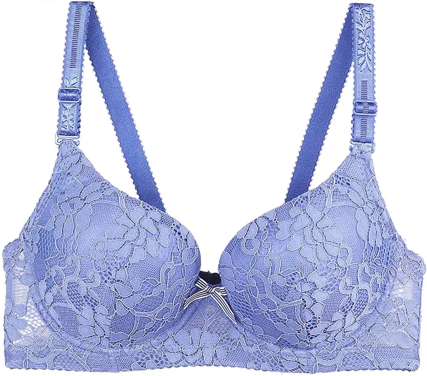 Women Bras No Underwire Push Up Floral Lace Bras Comfortable Lightly Lined Full Coverage Everyday Bralettes Underwear