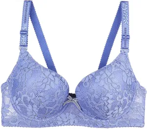 Women Bras No Underwire Push Up Floral Lace Bras Comfortable Lightly Lined Full Coverage Everyday Bralettes Underwear
