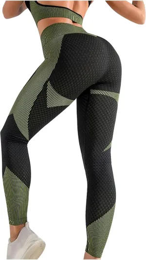 Womens Athletic Leggings High Waist Stretch Yoga Pants Compression Gym Tight Seamless Workout Fitness Legging Pant
