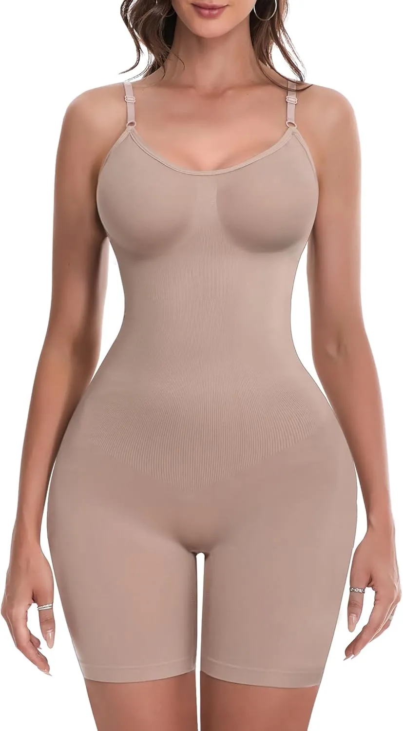 Women's Shapewear Bodysuit Tummy Control Faja Body Shaper Waist Trainer Seamless Full Body Suits Butt Lifting