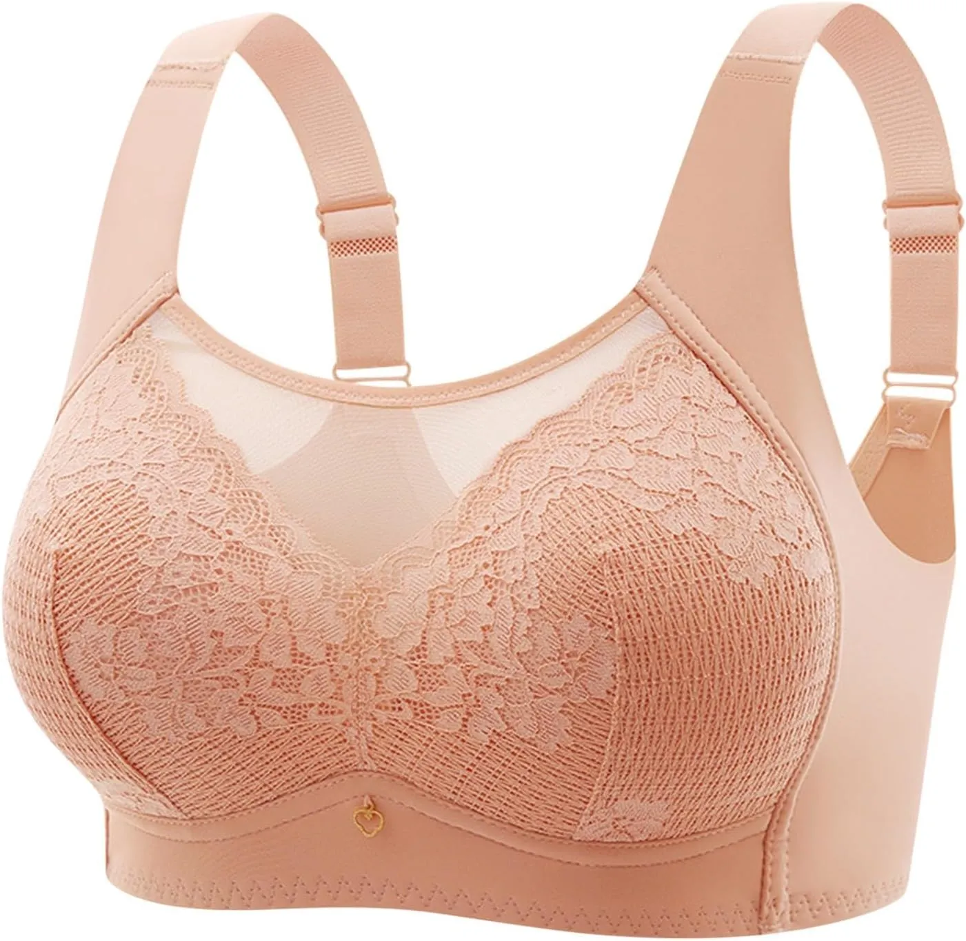 Womens Wireless Bras With Support And Lift Full Coverage Floral Lace Bras Comfortable Cami Bralettes Bandeau Bra